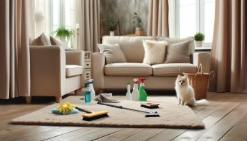 Pet stain upholstery cleaning