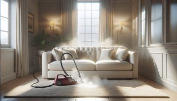 Upholstery steam cleaning