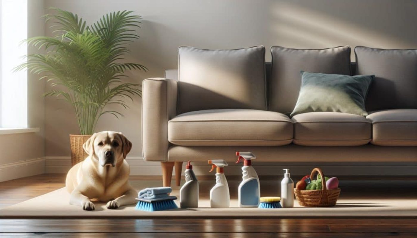 Pet stain upholstery cleaning